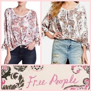 Free people keeping it tie peasant blouse